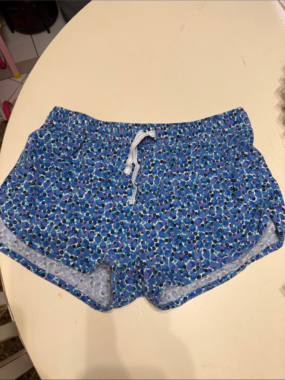 Southern Tide Blue Floral Lounge Shorts with Drawstring